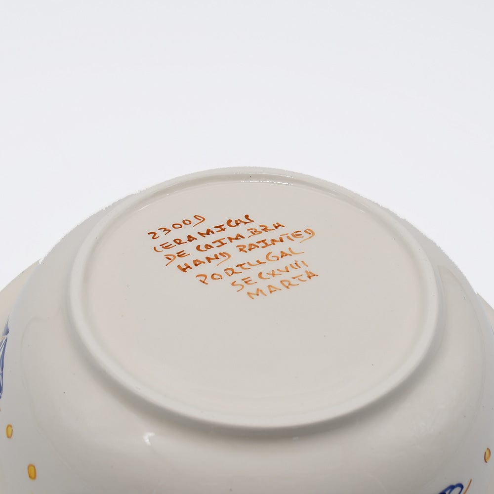 Assiette en céramique traditionnelle de Portugal I Jaune 25cm Saladier en céramique "Tradicional" - 26cm