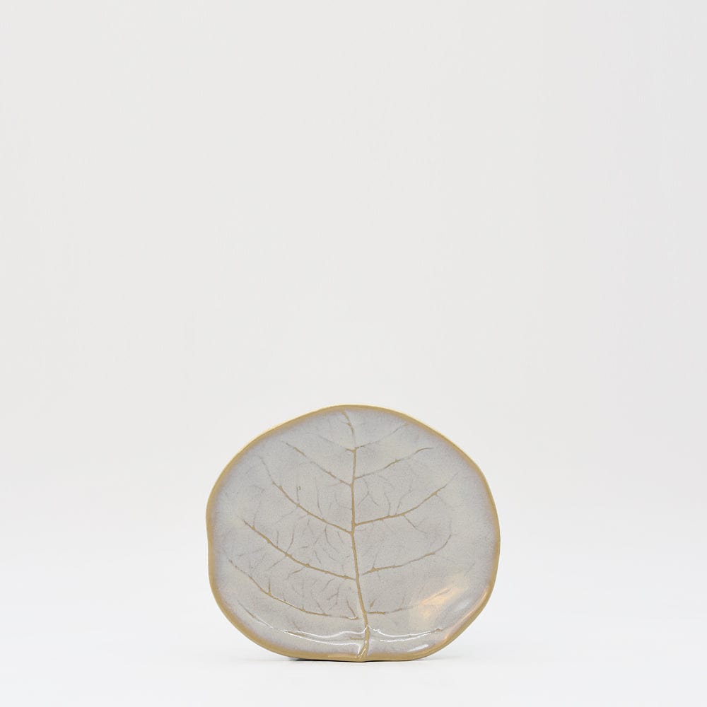 Assiette en porcelaine blanche à bord doré Ø27cm – Fabriquée au Portugal Assiette en grès en forme de chou - 10cm