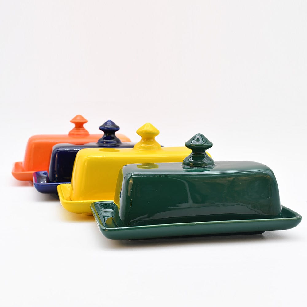 Beurrier turquoise en céramique portugaise Beurrier en céramique - Turquoise