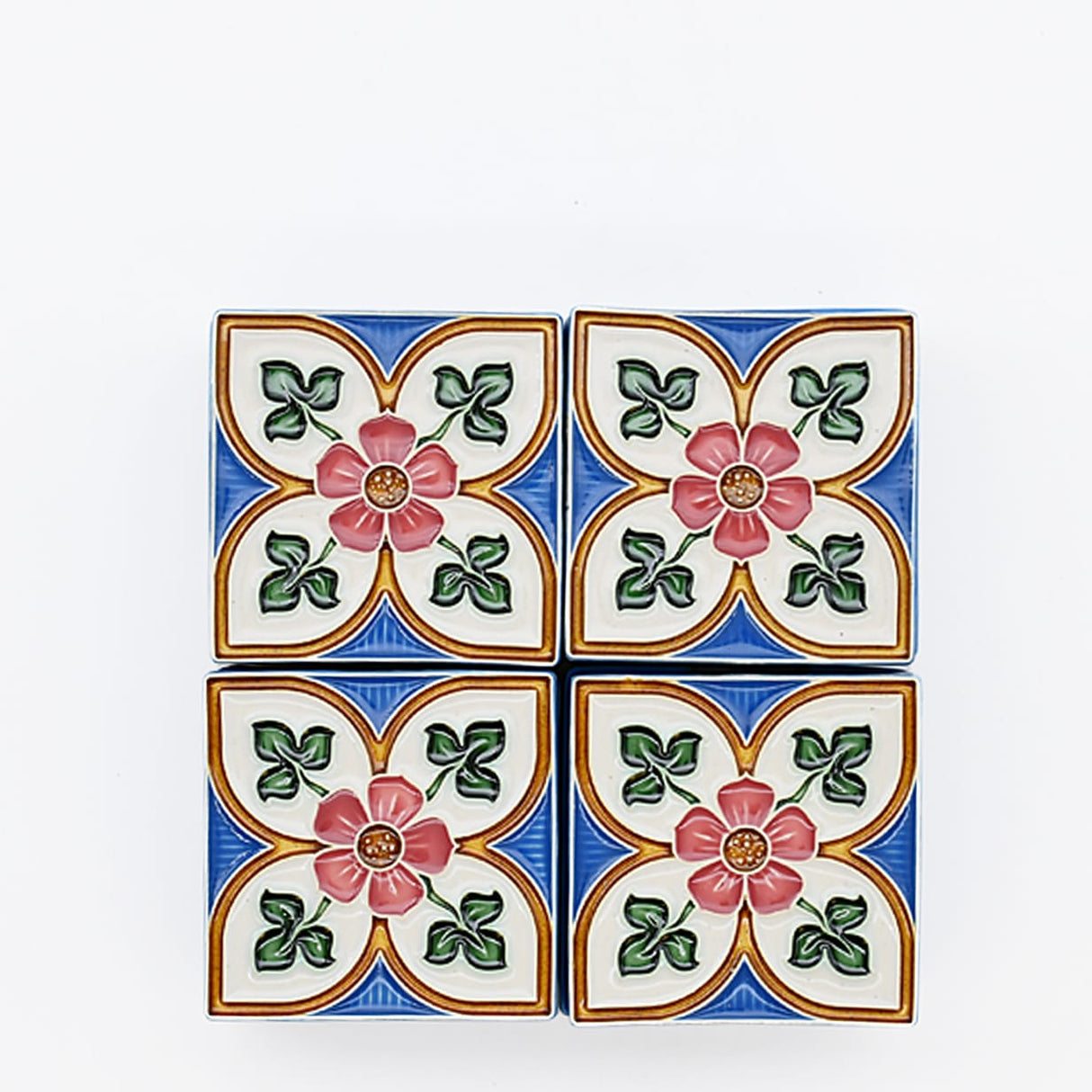 Boîte Céramique Artisanale Azulejos - Turquoise & Liège Boite à secrets "Azulejos" - Turquoise