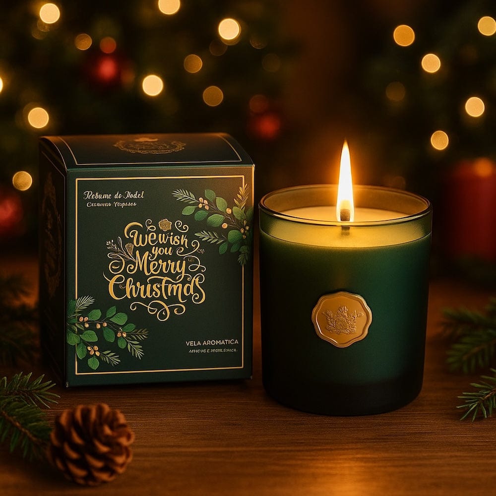 Bougie Parfumée Sapin de Noël | Ambiance Chaleureuse Bougie parfumée "Sapin de Noël"
