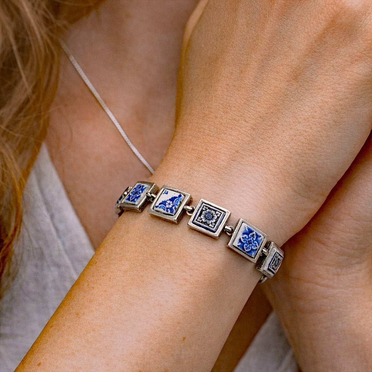 Bracelet aux motifs azulejos I Bijoux fantaisie portugais Bracelet "Azulejos"