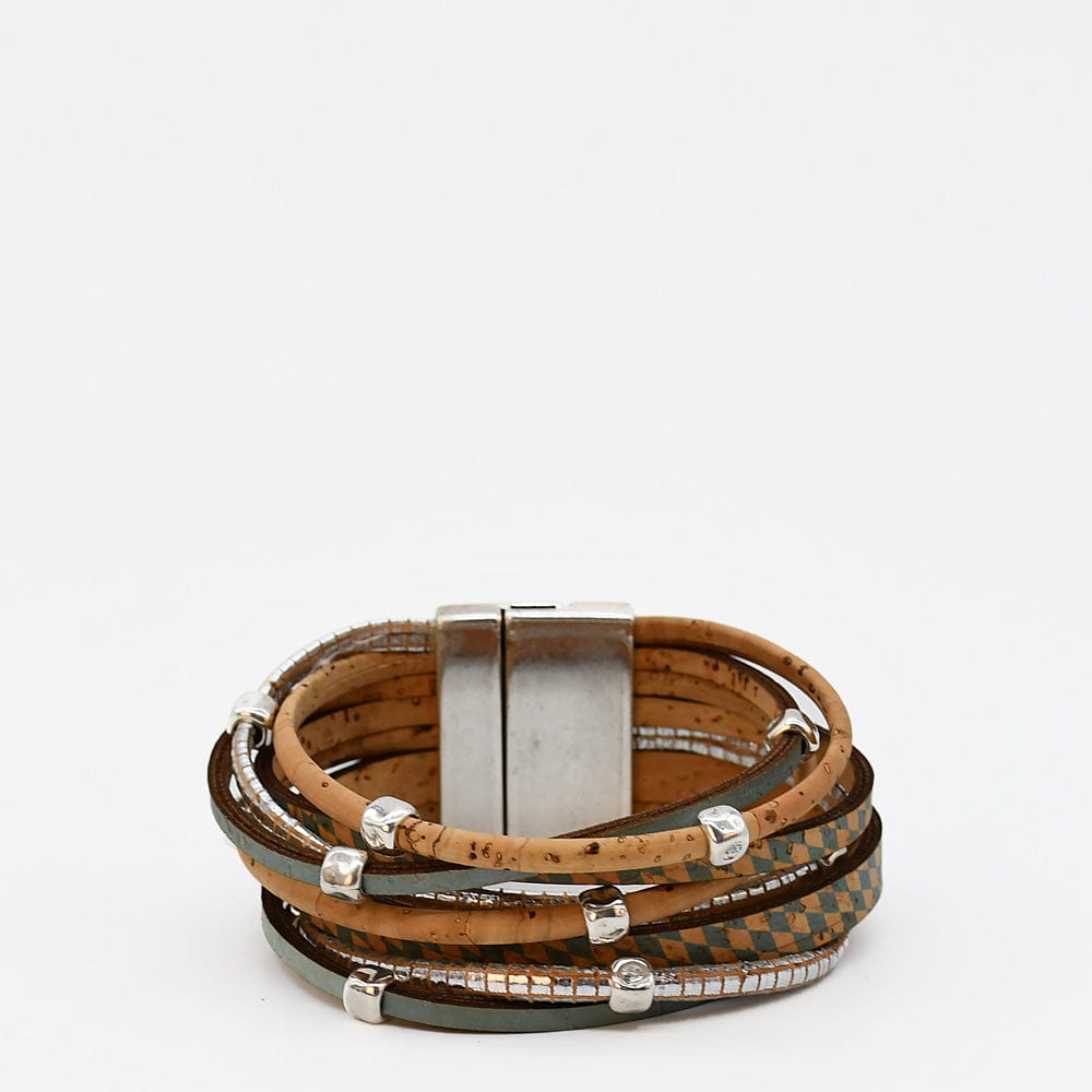 Bracelet en liège tressé noir – Unisexe, élégant et artisanal Bracelet en liège