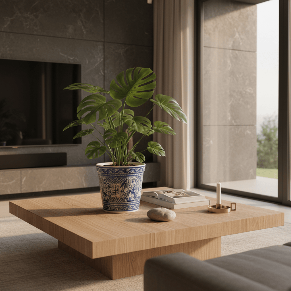 Cache Pot bleu en céramique de Coimbra Cache pot en céramique de Coimbra - 24cm