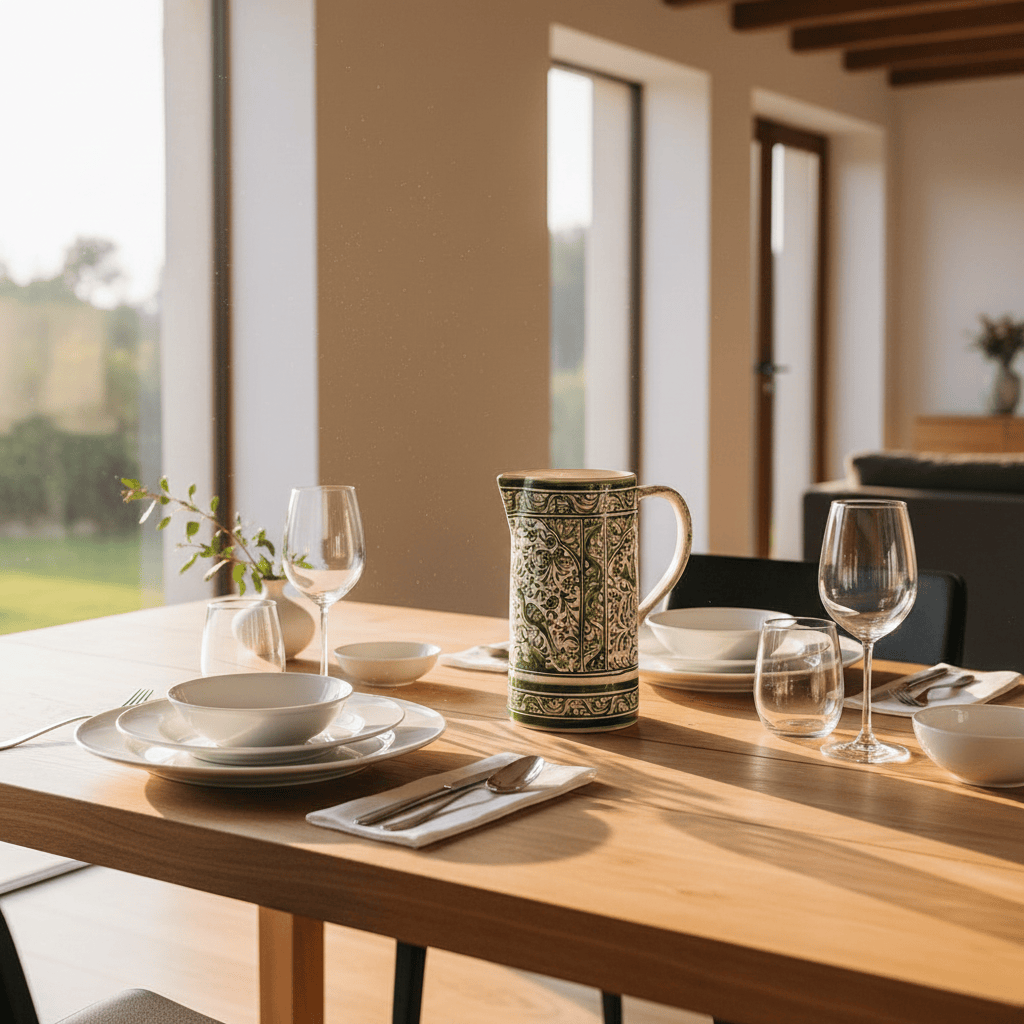 Carafe verte en céramique de Coimbra Carafe en céramique de Coimbra