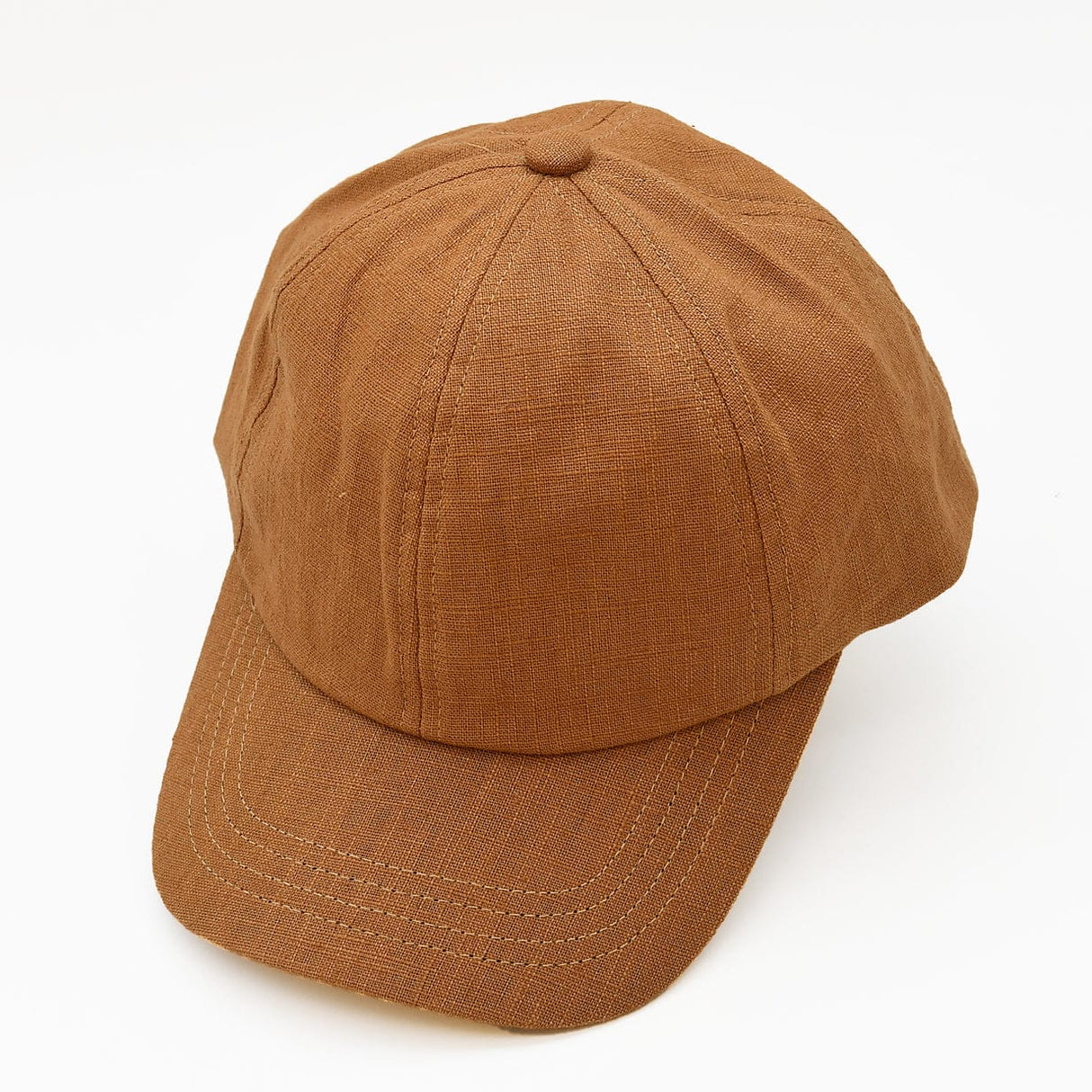 Casquette Gavroche en lin Bleu Denim Casquette en lin - Camel