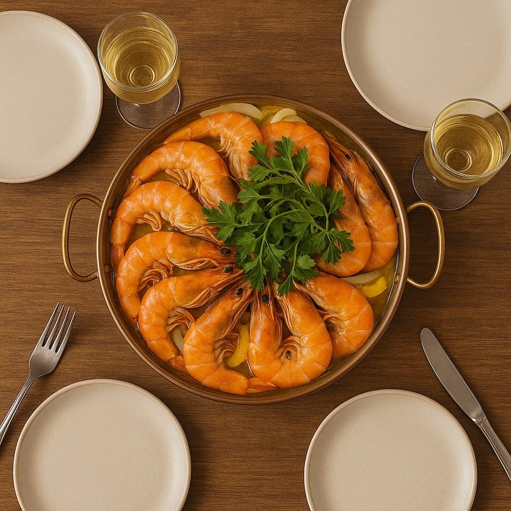 Cataplana portugaise en cuivre Cataplana en cuivre 5 à 6 couverts - 30cm