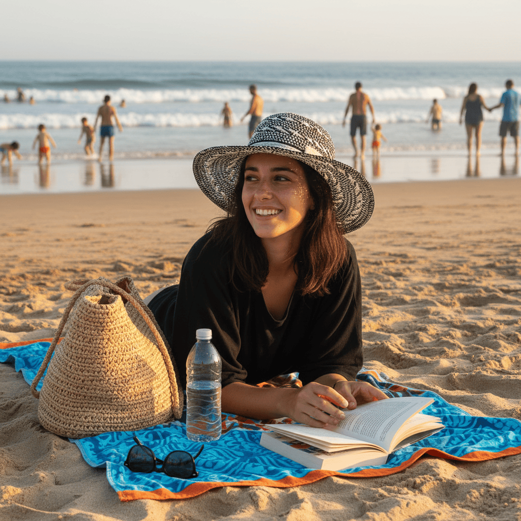 Chapeau de plage - Noir Chapeau de plage - Noir