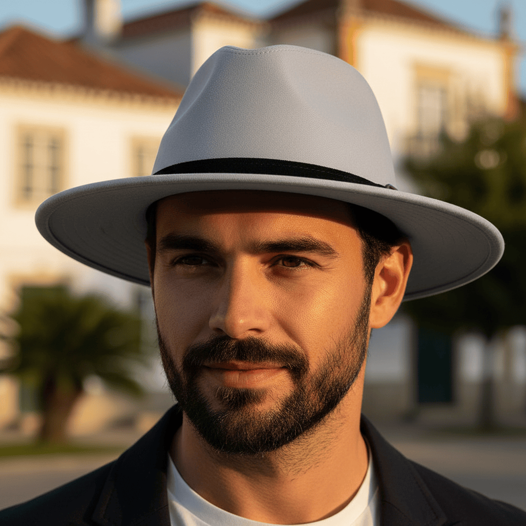 Chapeau portugais de luxe en coton gris Chapeau en coton - Gris