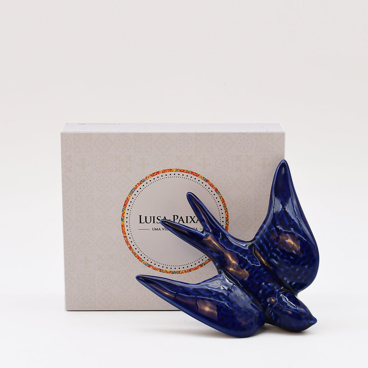 Coffret cadeau hirondelle en céramique bleu cobalt Coffret hirondelle - Bleu cobalt