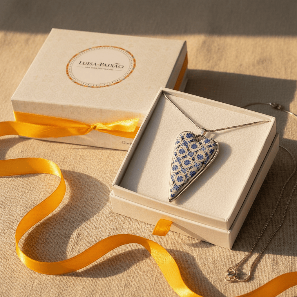 Collier portugais en forme de coeur I Bijoux fantaisie portugais Collier "Coração"