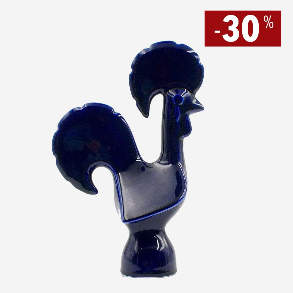 Coq de Barcelos en céramique I Produit artisanal du Portugal Coq portugais en céramique - Bleu