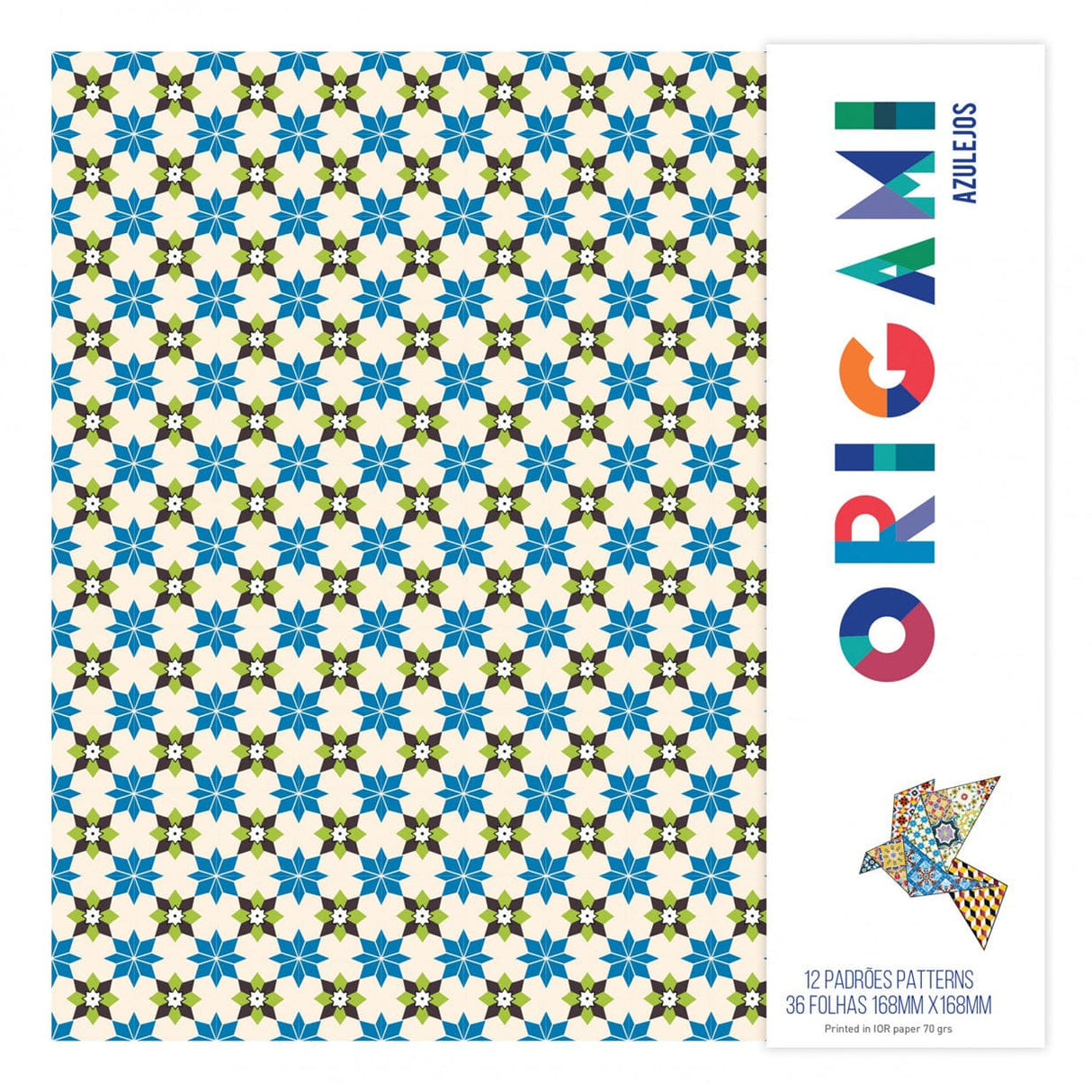 Cube magique I Casse-tête sur le thème des Azulejos Planches d'origami portugais