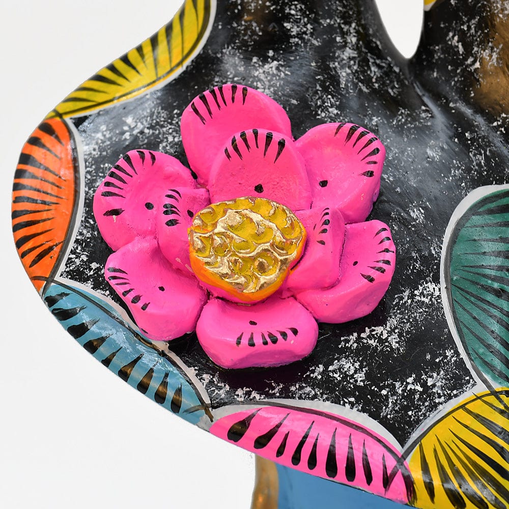 Grand Coq du Portugal noir en terre cuite Prazeres Cota Coq de Barcelos 40cm noir - Prazeres Côta