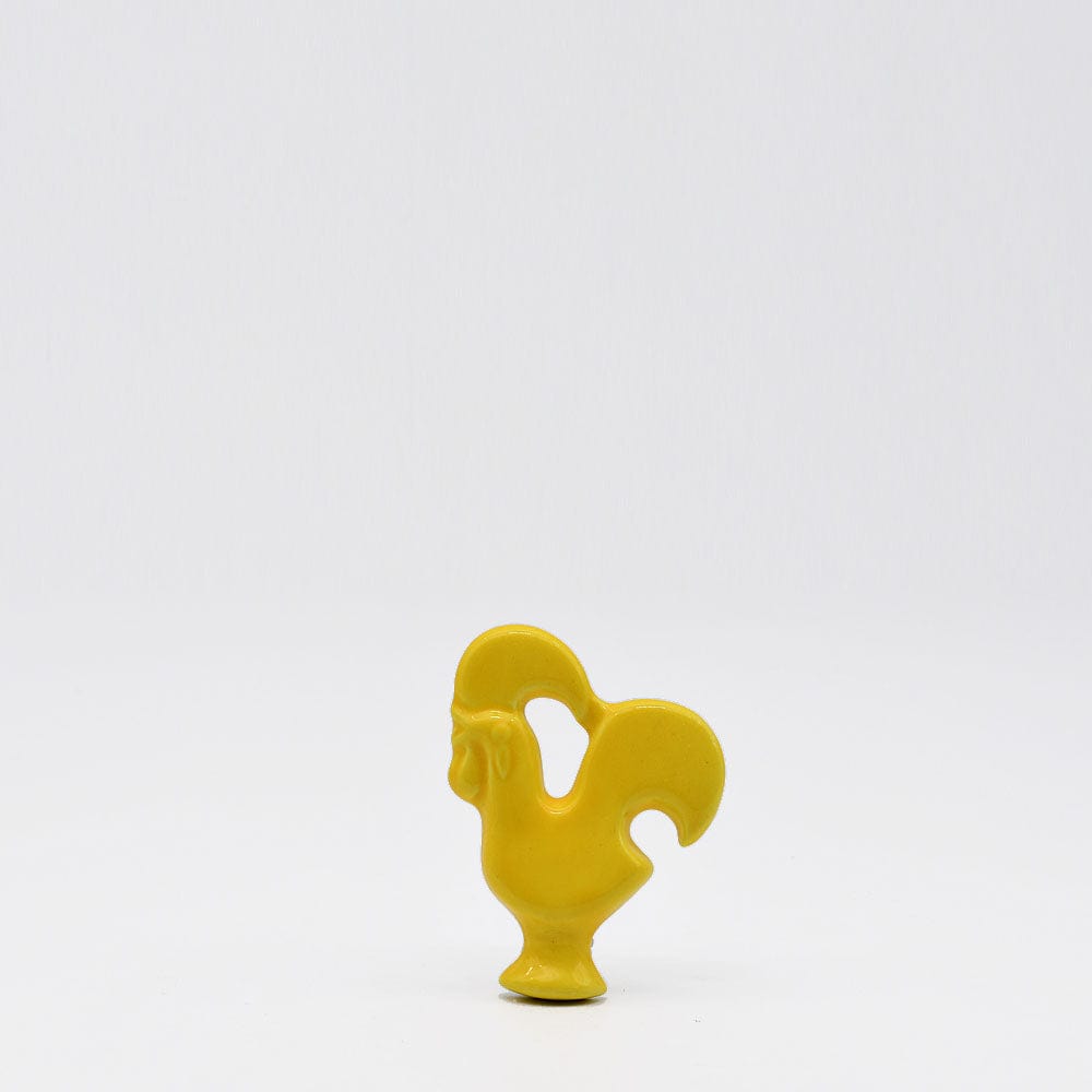 Magnet coq de Barcelos en céramique jaune I Décoration murale Magnet "Galo de Barcelos" - Jaune