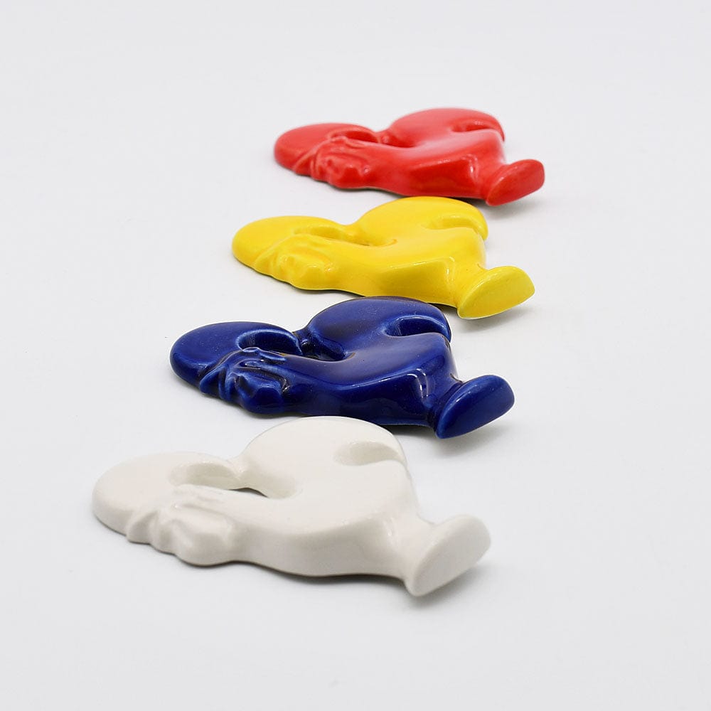 Sardine en céramique de Caldas da Rainha I Décoration murale Magnet "Galo de Barcelos" - Rouge