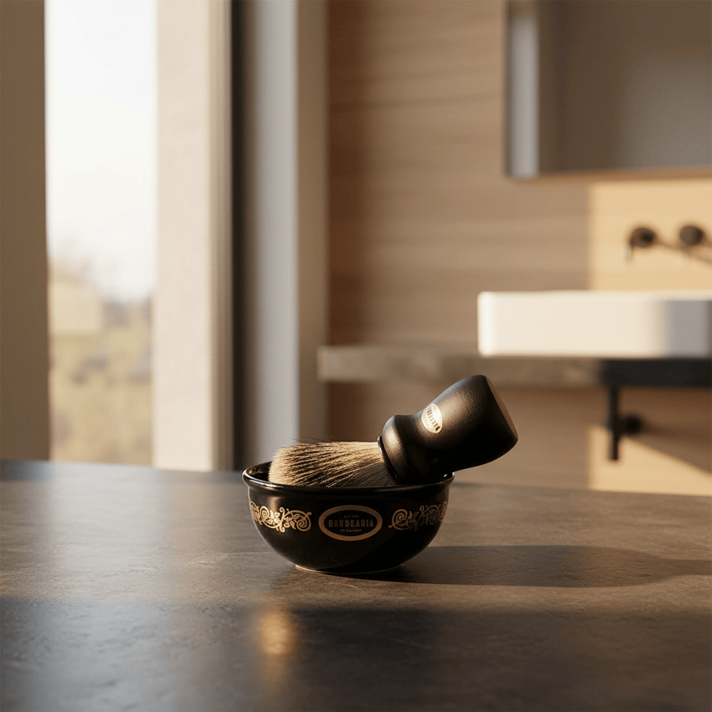 Petit bol à raser barbearia de bairro I Fabriqué au Portugal Tasse à raser en céramique "Barbearia de Bairro"