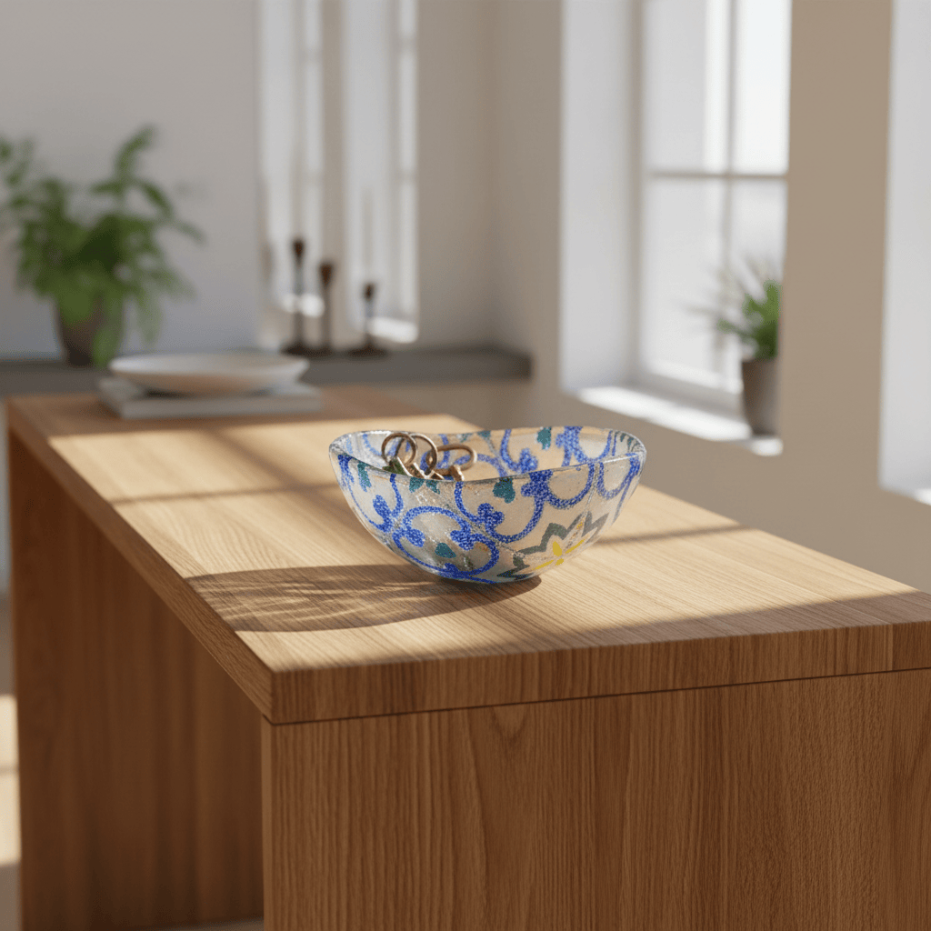 Petit saladier en verre artisanal portugais Saladier en verre "Marinha Grande" - 13cm