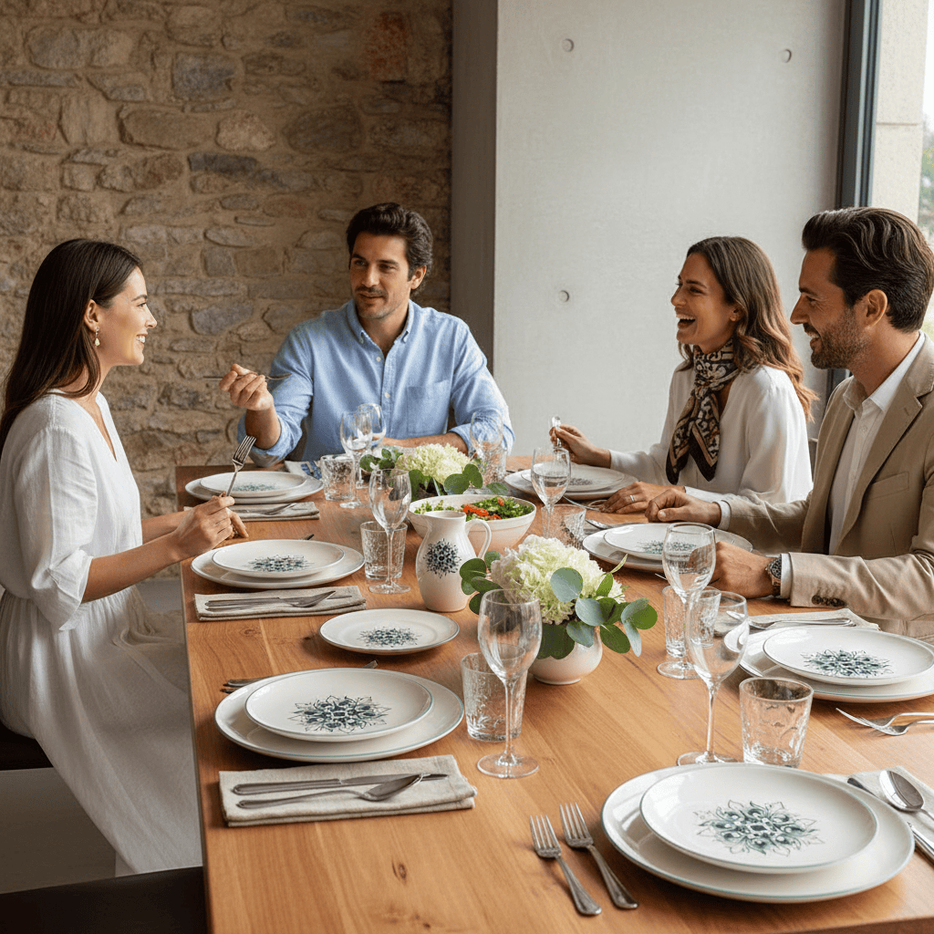 Petite assiette en céramique motifs azulejos verts Assiette en céramique "Brasão" 20cm - Verte