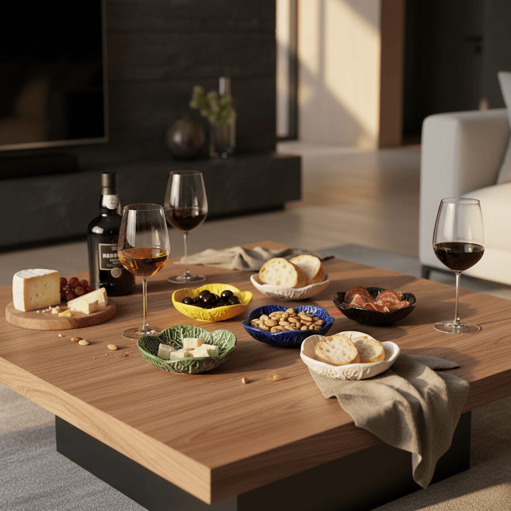 Petite assiette en forme de feuille de chou I Vaisselle portugaise Petite assiette en céramique en forme de chou - 12 cm