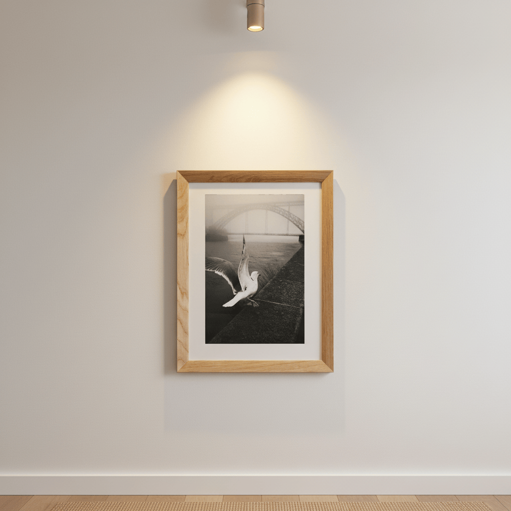 Photo d'art signée des ponts de Porto Photo d'art signée "Morning fog#4"