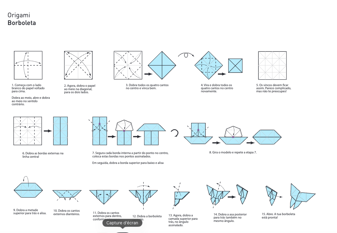 Planche d'origamis portugais Planches d'origami portugais