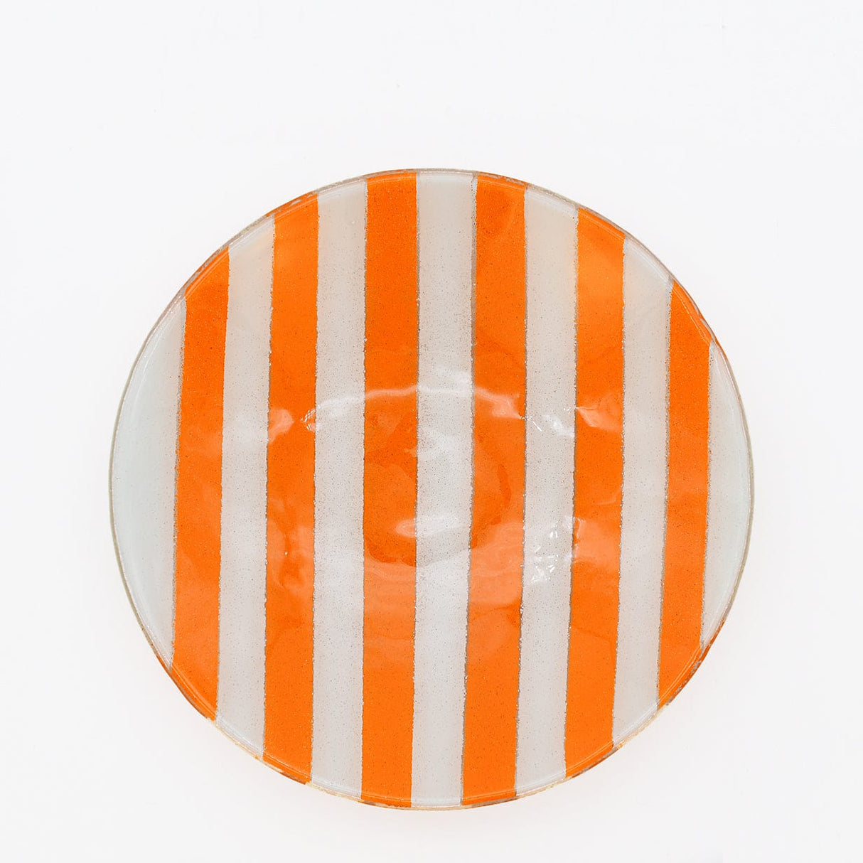 Plat de service en verre orange I Artisanat portugais Plat en verre "Marinha Grande" - Orange