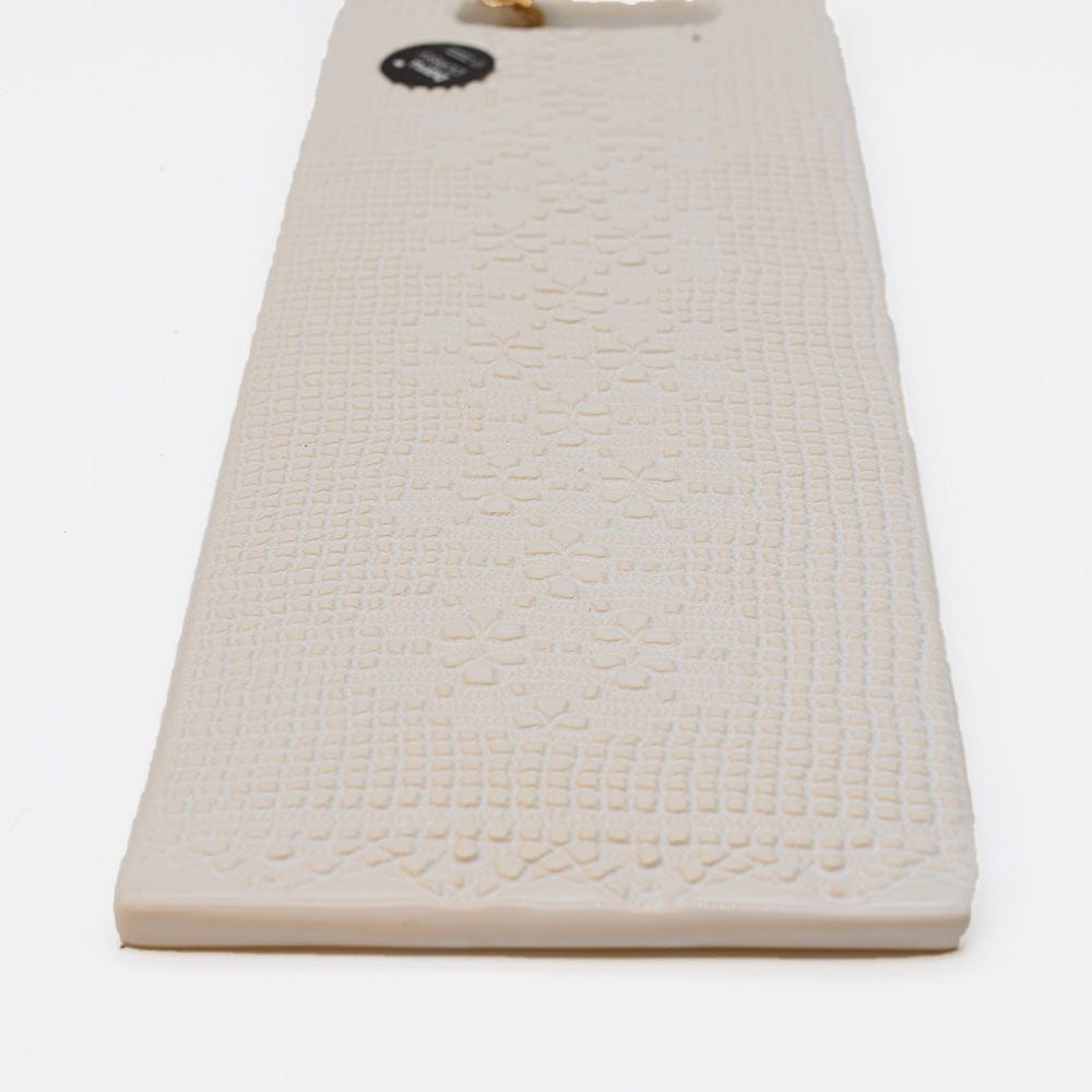 Plateau en céramique blanc I Motifs dentelles portugaises Plateau de service "Renda"  - Blanc