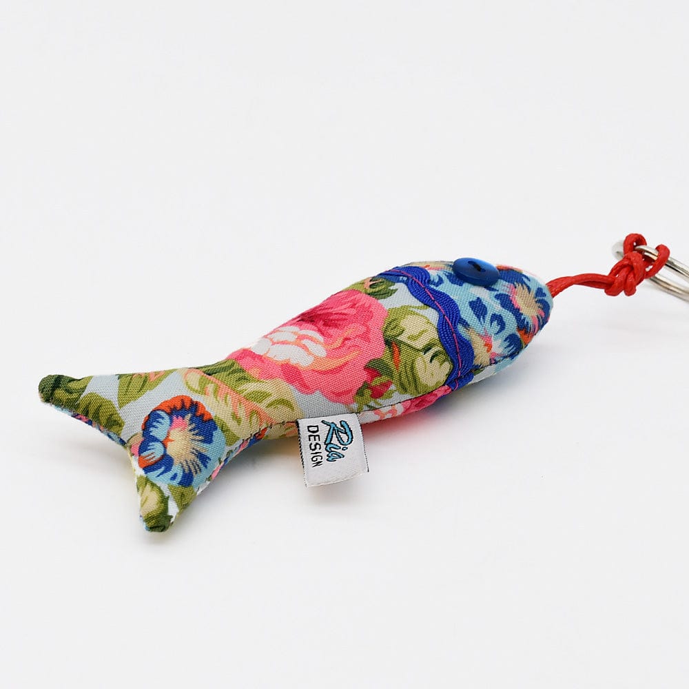 Porte clés bordeaux en forme de sardine Porte-clés en forme de Sardine - Rose Motif 3