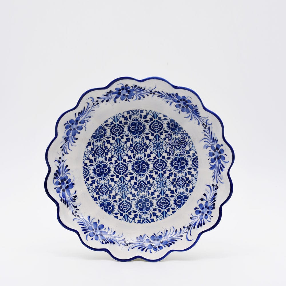 Saladier en céramique traditionnel du Portugal  I bleu 24cm Saladier en céramique "Tradicional" Bleu - 24cm