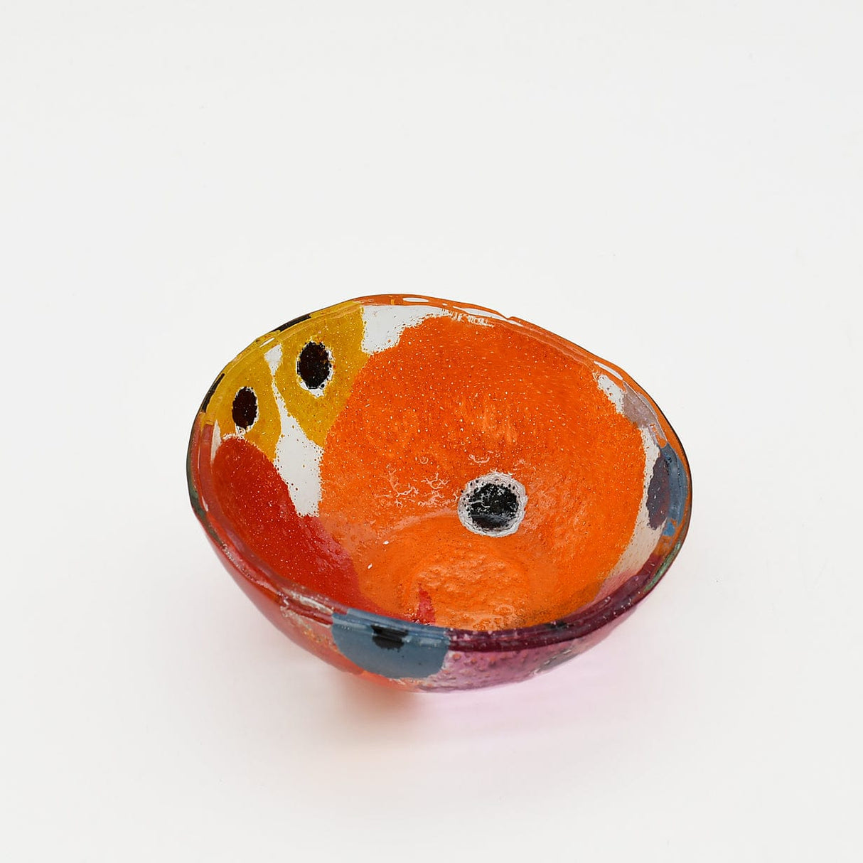 Saladier en verre bleu I Artisanat portugais Saladier en verre "Marinha Grande" 13cm