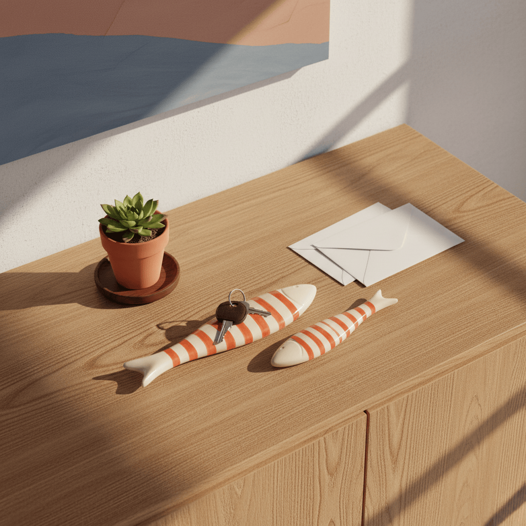 Sardine en céramique à poser orange Sardine en céramique à poser - Orange