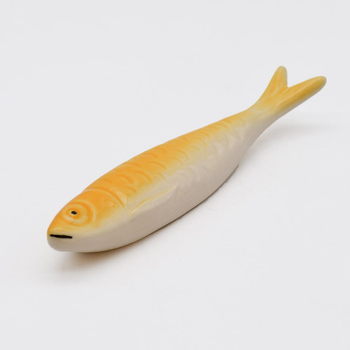 Sardine jaune et blanche en céramique portugaise Sardine en céramique de Caldas da Rainha - Jaune