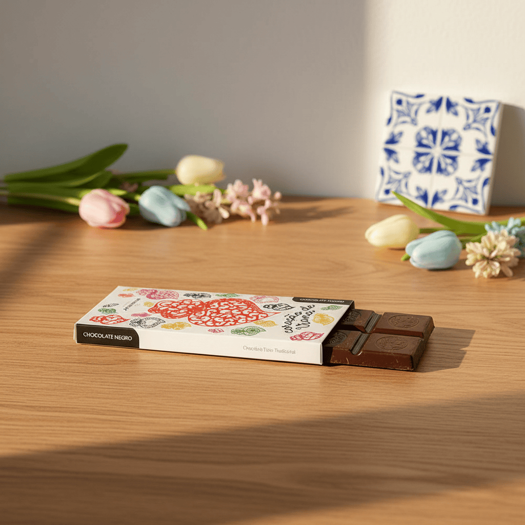 Tablette de chocolat noir portugais Coeur de Viana Tablette de chocolat "Coração de Viana"