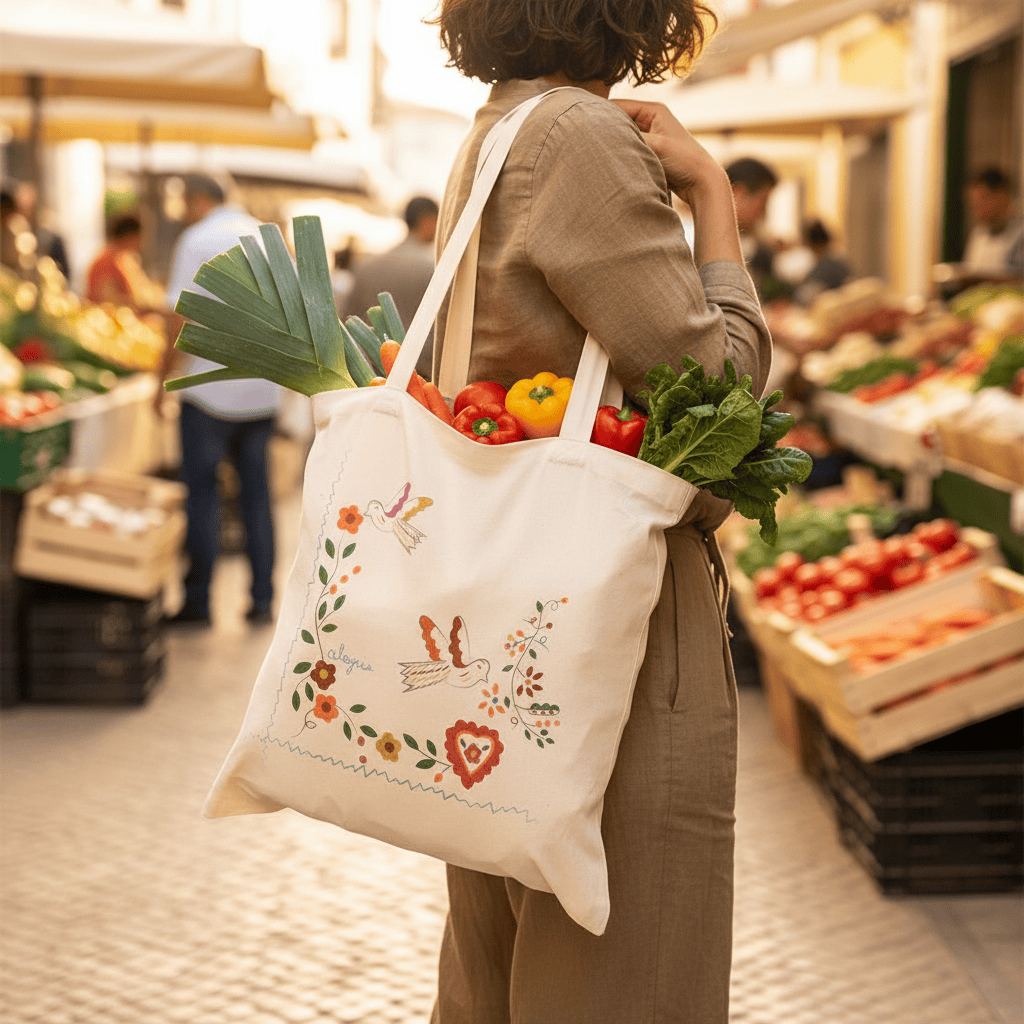 Tote bag portugais avec illustrations namorados Tote bag "Namorados"