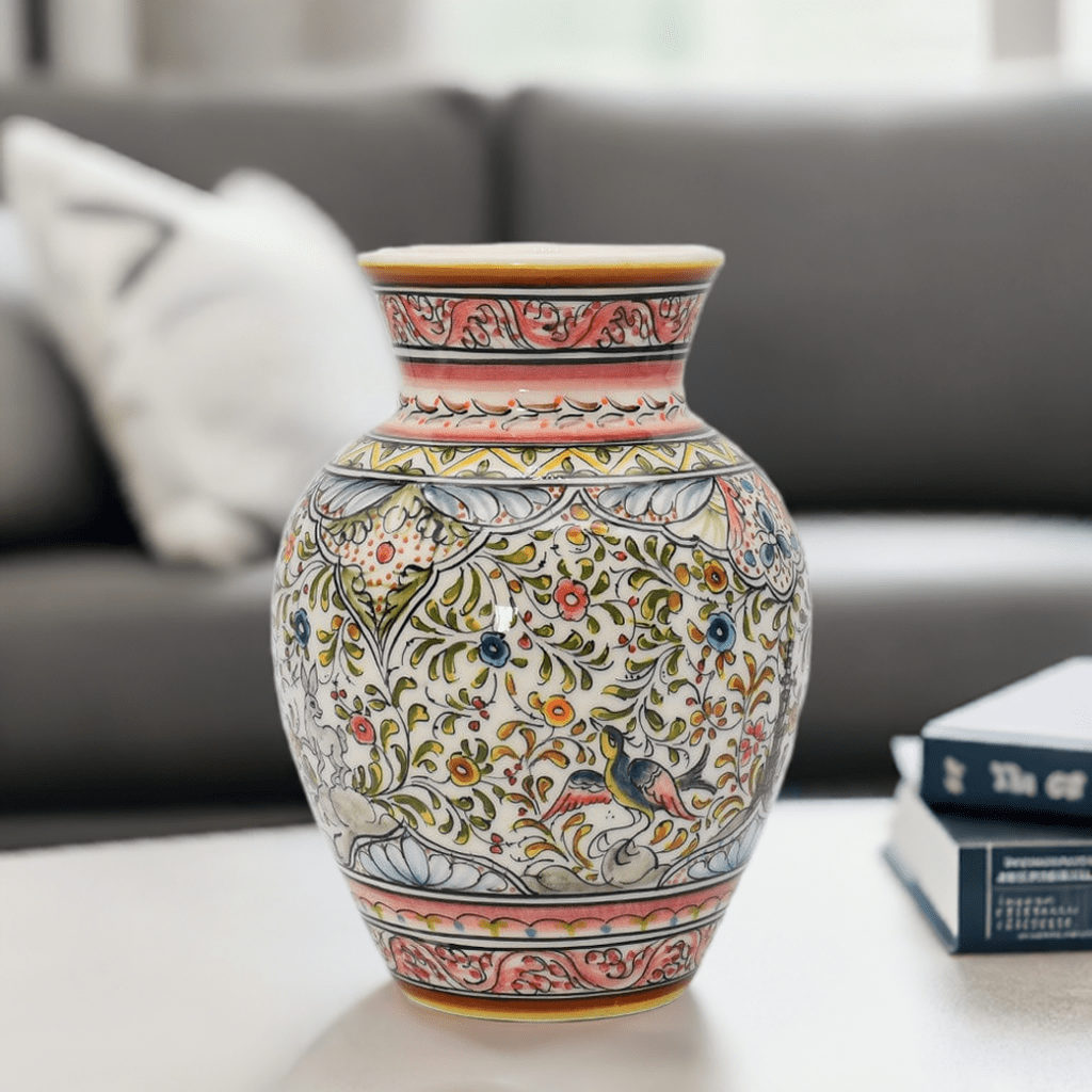 Vase en céramique de Coimbra multicolore Vase en céramique de Coimbra