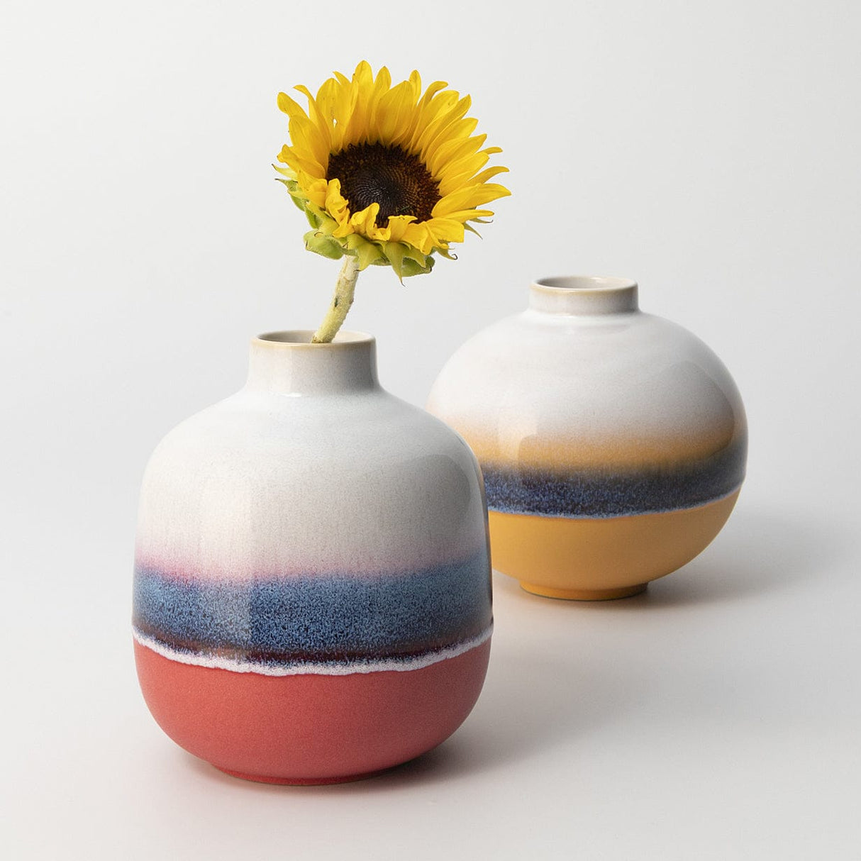 Vase en grès recyclé I Vase décoratif contemporain Vase en grès "Feliz"