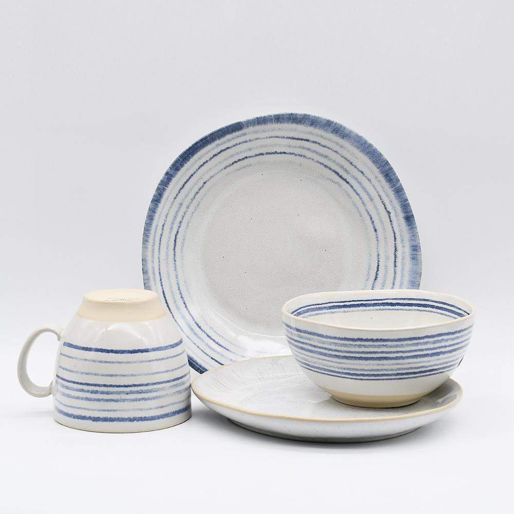 Assiette creuse en grès blanche I Vaisselle portugaise Assiette creuse en grès "Madeira" - Blanche