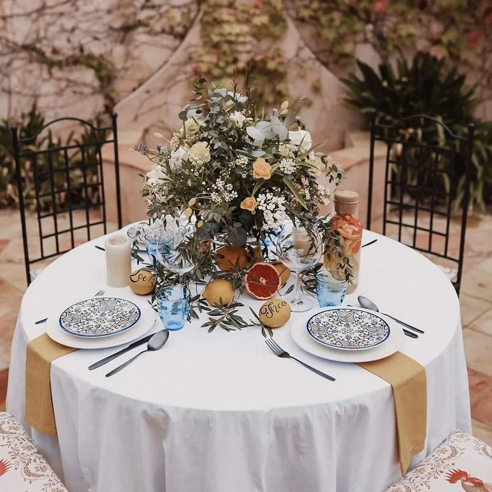 Assiette en céramique traditionnelle de Portugal I Jaune 20cm Assiette en céramique "Tradicional" Jaune - 20 cm