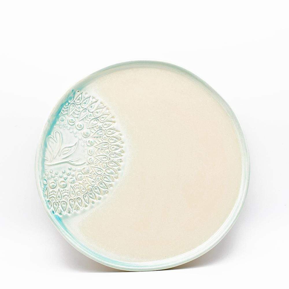 Estrela do mar I Green and white Plate - 27cm