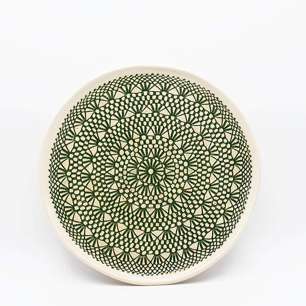Assiette "Renda" verte - 27cm