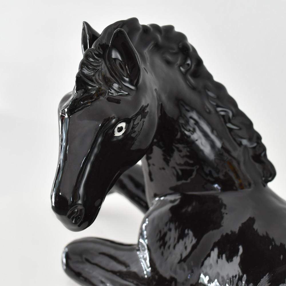 Assiette en forme de poisson I Vaisselle artisanale du Portugal Cheval en céramique - Noir