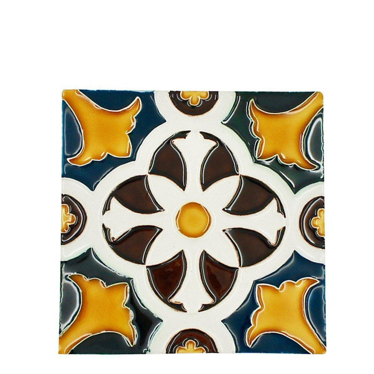 Spanish-Moorish Azulejo 14x14cm