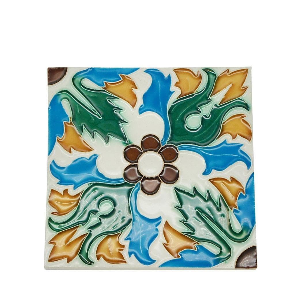 Spanish-Moorish Azulejo 14x14cm