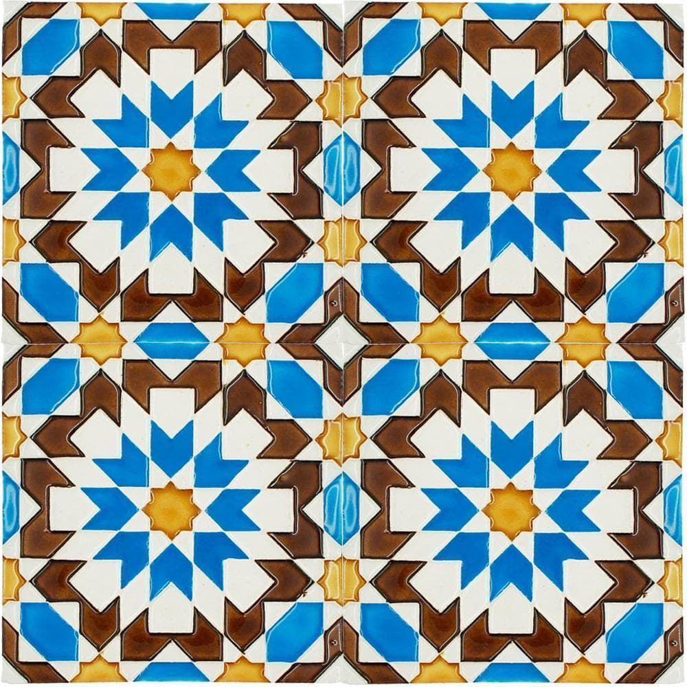 Spanish-Moorish Azulejo 14x14cm
