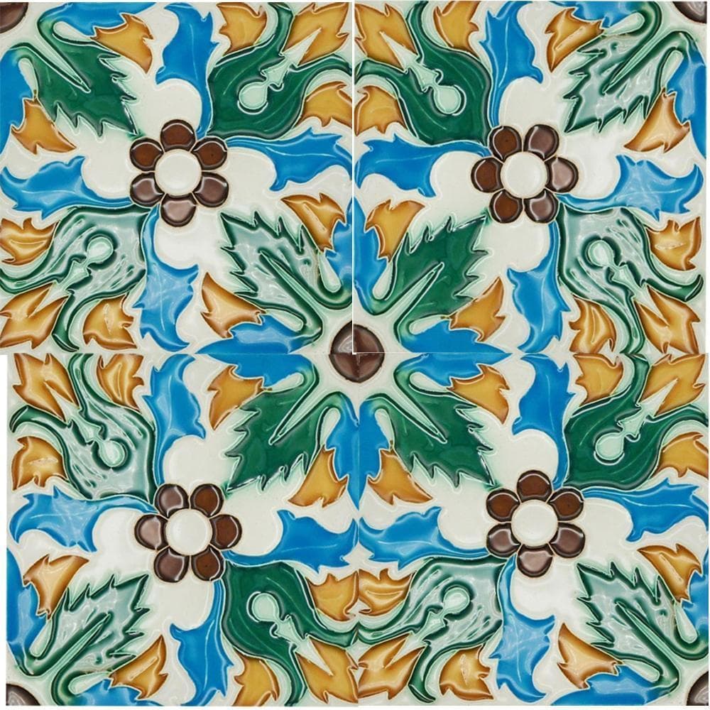 Spanish-Moorish Azulejo 14x14cm