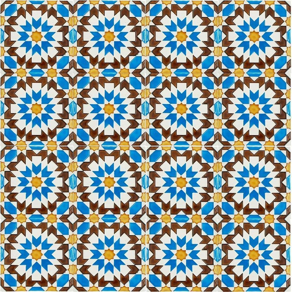Spanish-Moorish Azulejo 14x14cm