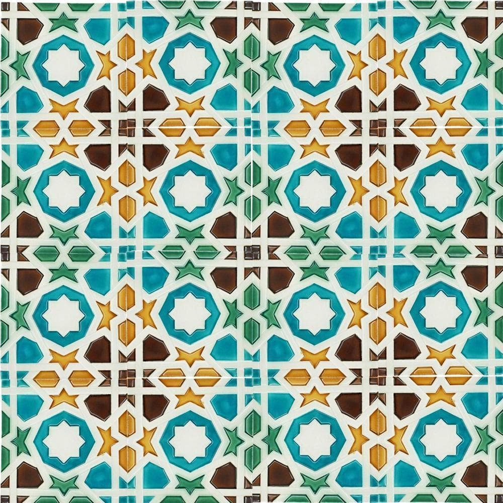 Spanish-Moorish Azulejo 14x14cm