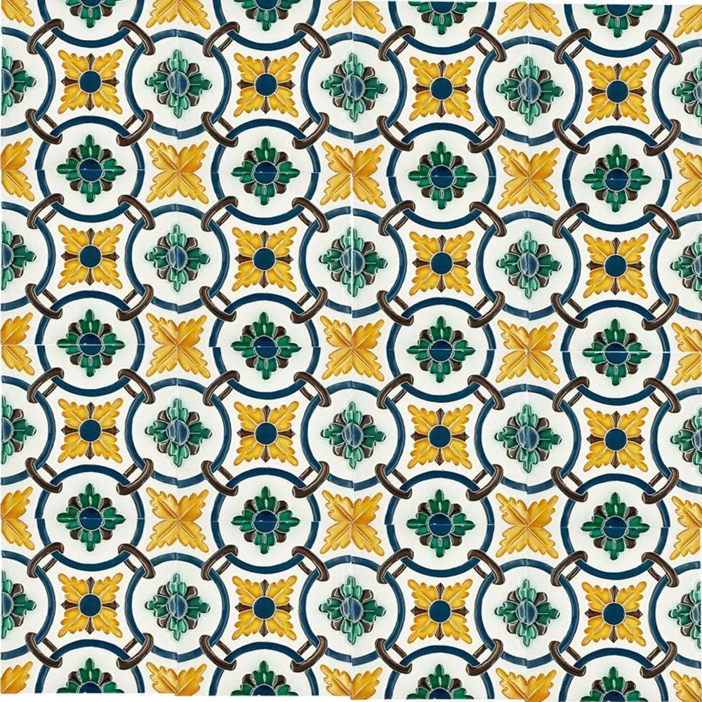 Spanish-Moorish Azulejo 14x14cm