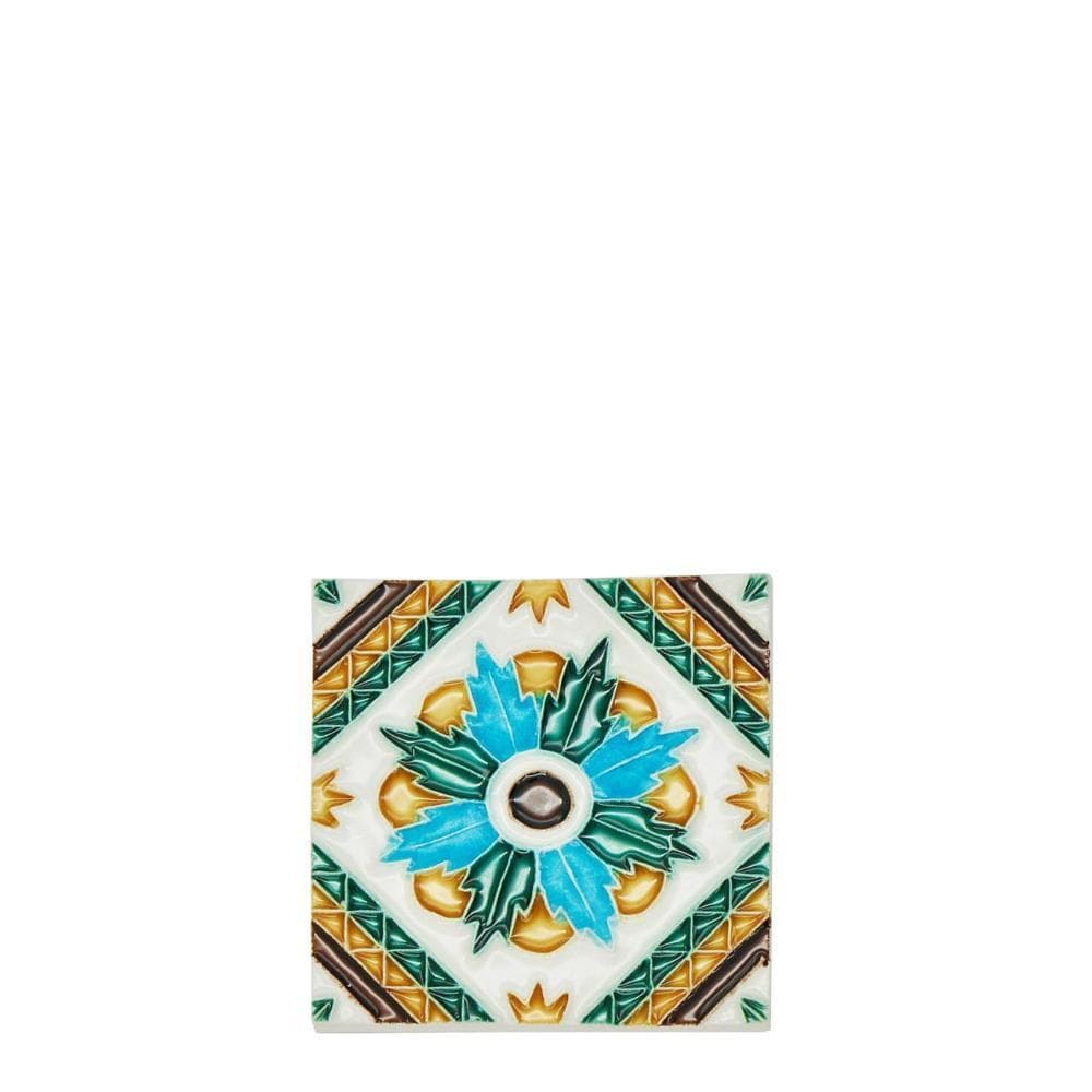Spanish-Moorish Azulejo 8.5x8.5 cm